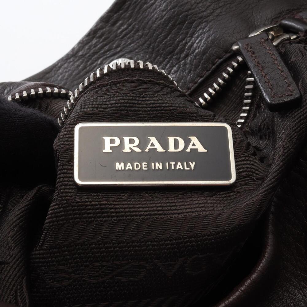 Bulk Prada Shoulder Bag Leather Brown View 3